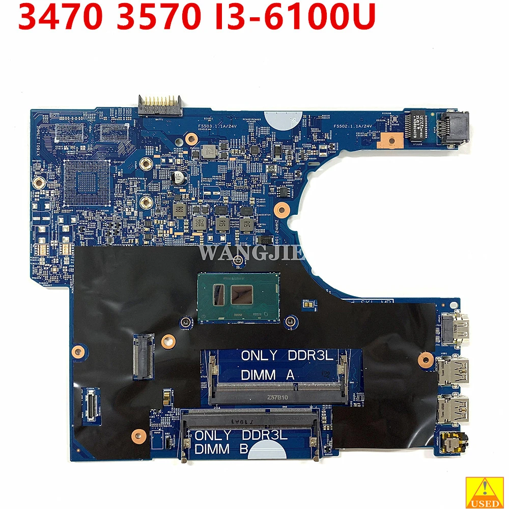 14291-1 para la placa base del ordenador portátil DELL Latitude 3470 3570 I3-6100U I5-6300U CPU CN-0P5M6K 0P5M6K 0YKP8M 0VWFGF 100% completamente probado