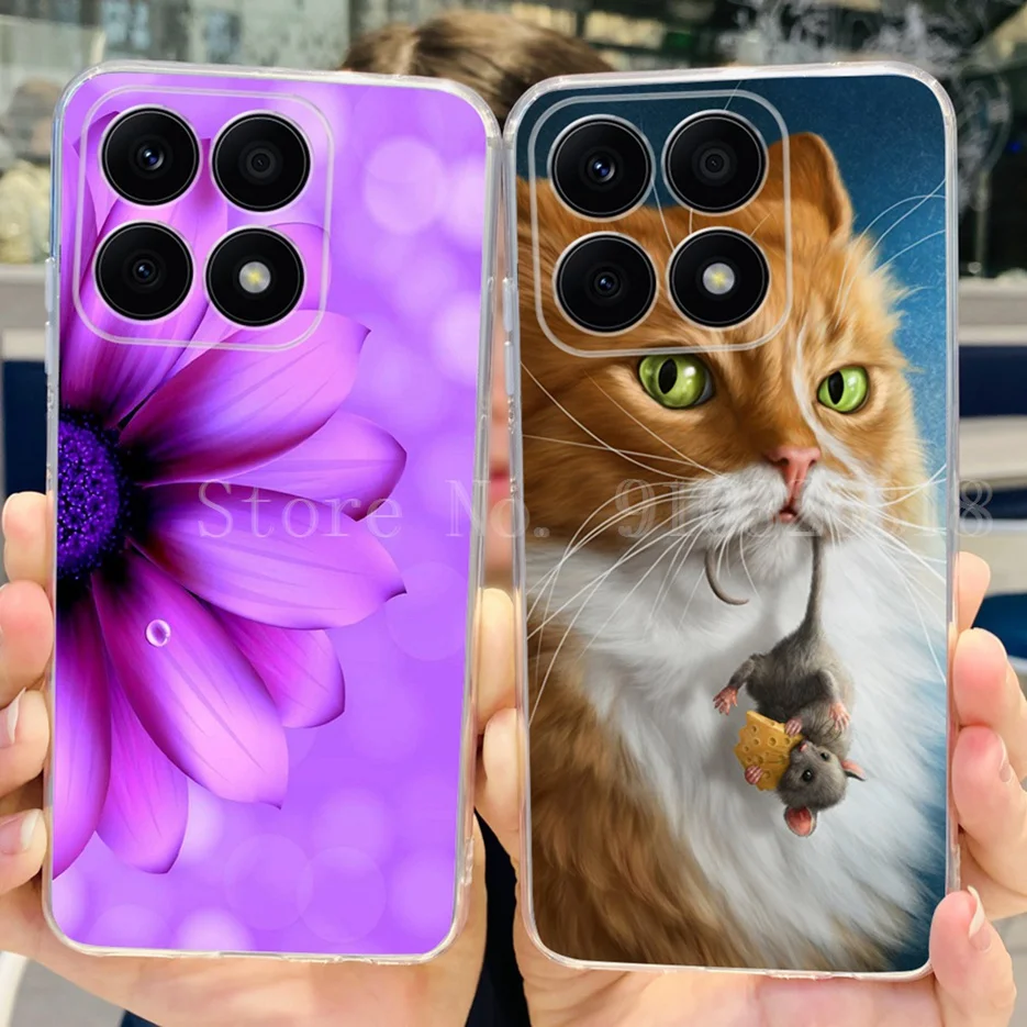 Funda de silicona suave para Honor X8a, cubierta trasera bonita con diseño de mariposa y gato, para CRT-LX1, X8a, X, 8a - imagen 4