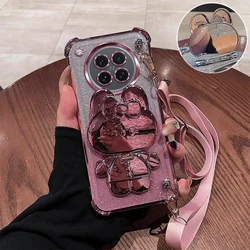 Motorola Moto G20 Funda antigolpes con soporte conejo y espejo