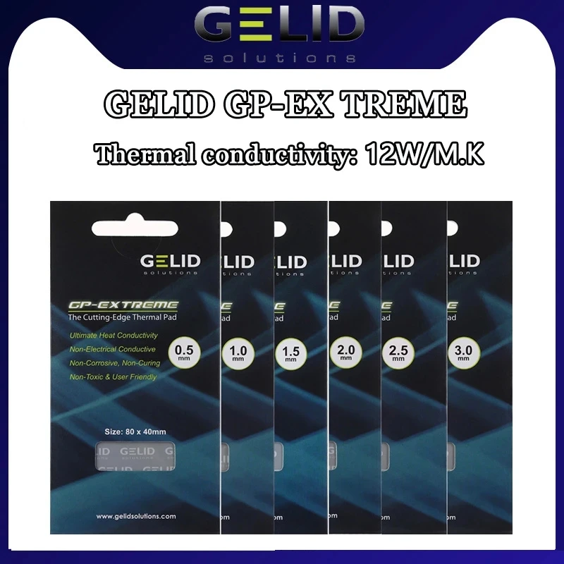 Almohadilla térmica GELID GP-EXTREME/ULTIMATE de alto rendimiento de varios tamaños, almohadilla térmica para tarjeta gráfica CPU/GPU, almohadilla térmica para placa base
