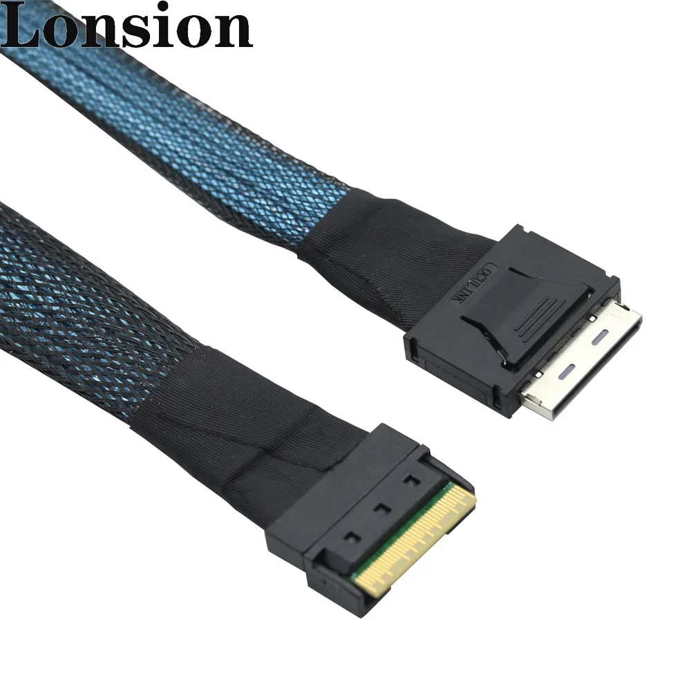 Cable interno de servidor duradero PCIE GEN 4 SlimSAS 8654 a OCulink 8611 8i flexible - imagen 2