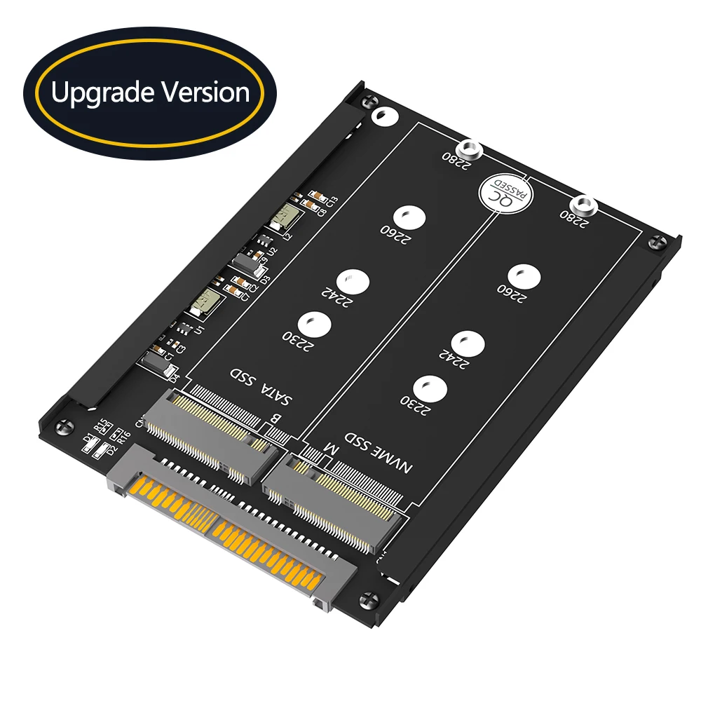 NVME SSD 2 en 1, llave B, B y M, a SFF-8639 U.2 con soporte de marco, mSATA SSD de 7mm y 2,5 ", unidad SATA - imagen 2
