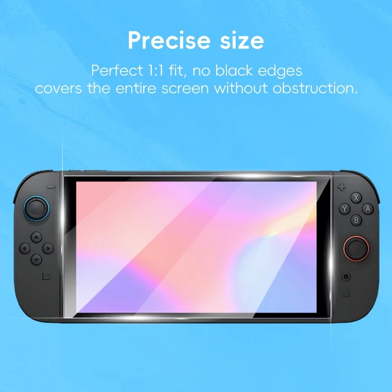 DATA FROG Switch 2 Tempered Glass 9H Hardness | HD Anti-Scratch Screen Protector with Bubble-Free Installation - imagen 4