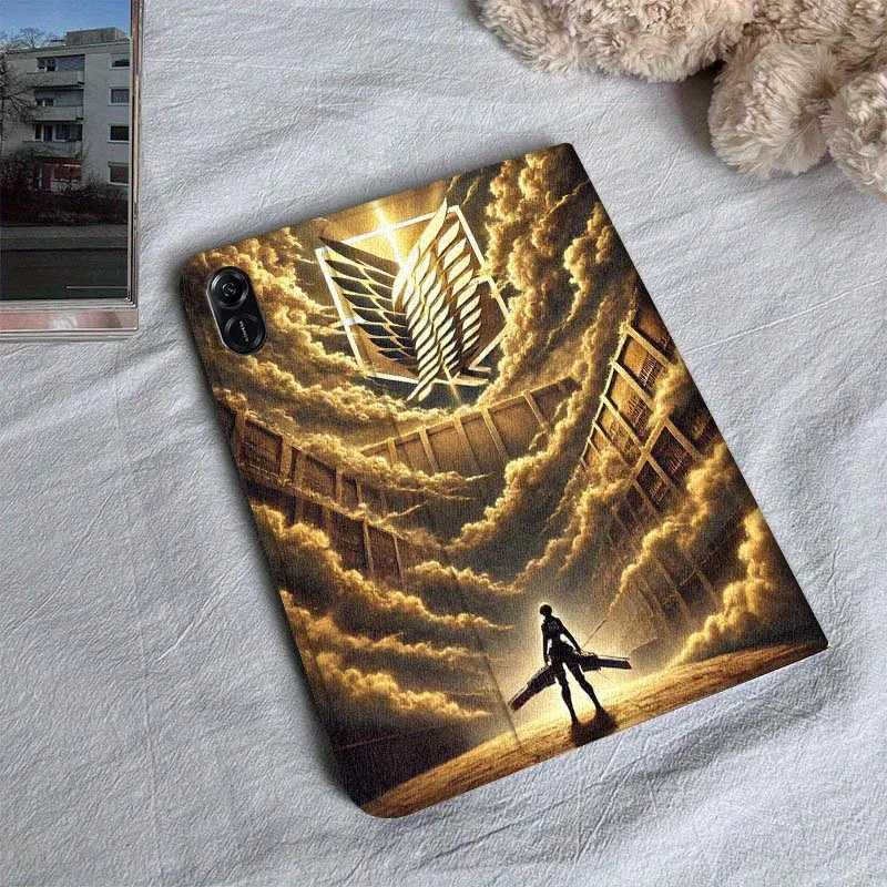 Attack on Titan Anime para Honor Tab Pad MagicPad Tablet 6 7 8 9 10 13 V7 V8 X8a X9a X9 X8 GT GT2 Pro funda para tableta