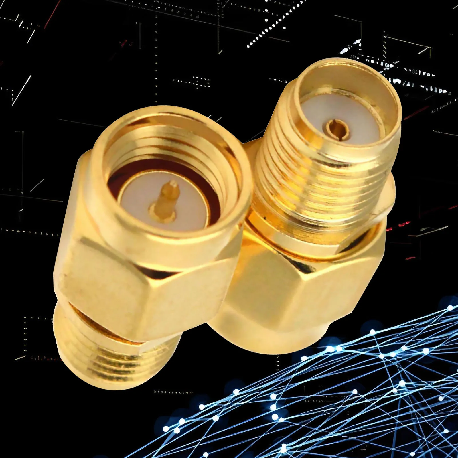 2 uds para sistemas RF evita la oxidación y la corrosión conector hembra SMA a adaptador macho SMA accesorios de conexión de enchufe - imagen 2