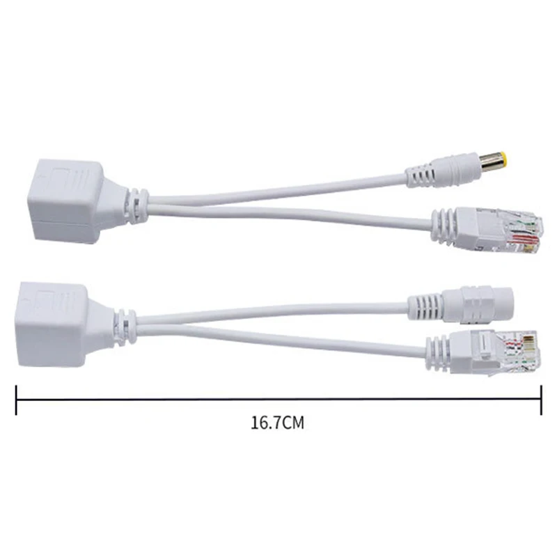 Cable adaptador POE de alimentación pasiva sobre Ethernet, divisor POE, módulo de fuente de alimentación del inyector RJ45, 12-48v para IP Camea, 1 Uds. - imagen 3