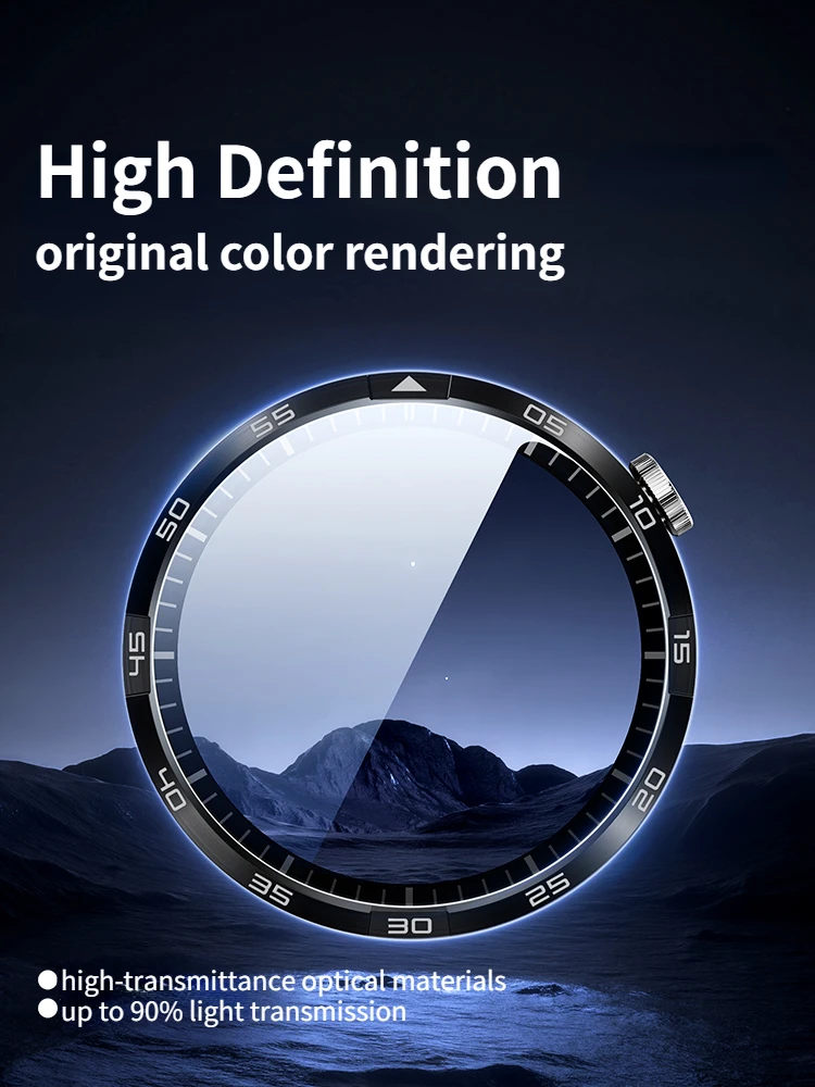 SmartDevil Smartwatch con película de vidrio templado para Huawei Watch GT4, Protector de pantalla de cubierta completa HD, antihuellas, 46mm, 41mm - imagen 2