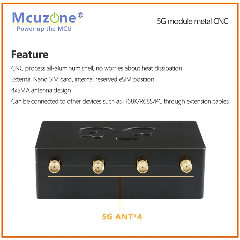 Módulo 5G de metal CNC compatible con la mayoría de firmware, plug and play, unidad libre, marcación gratuita, red automática - imagen 4