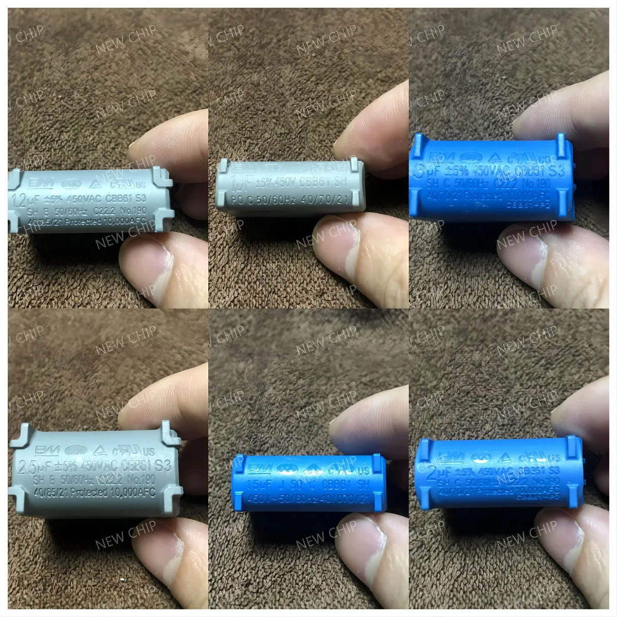 Condensador de película inneStarter para aire acondicionado, CBB61, 1uF, 1,2 uF, 1,5 uF, 2uF, 2,5 uF, 3uF, 3,5 uF, 4uF, 4,5 uF, 5uF, 450V, 5 unidades por lote - imagen 2