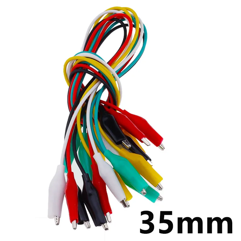10 Uds. Pinza de cocodrilo de Color eléctrica DIY funda de cable de alimentación de batería pequeña abrazadera eléctrica abrazadera de prueba de doble cabezal 28mm35mm45mm 50cm - imagen 4