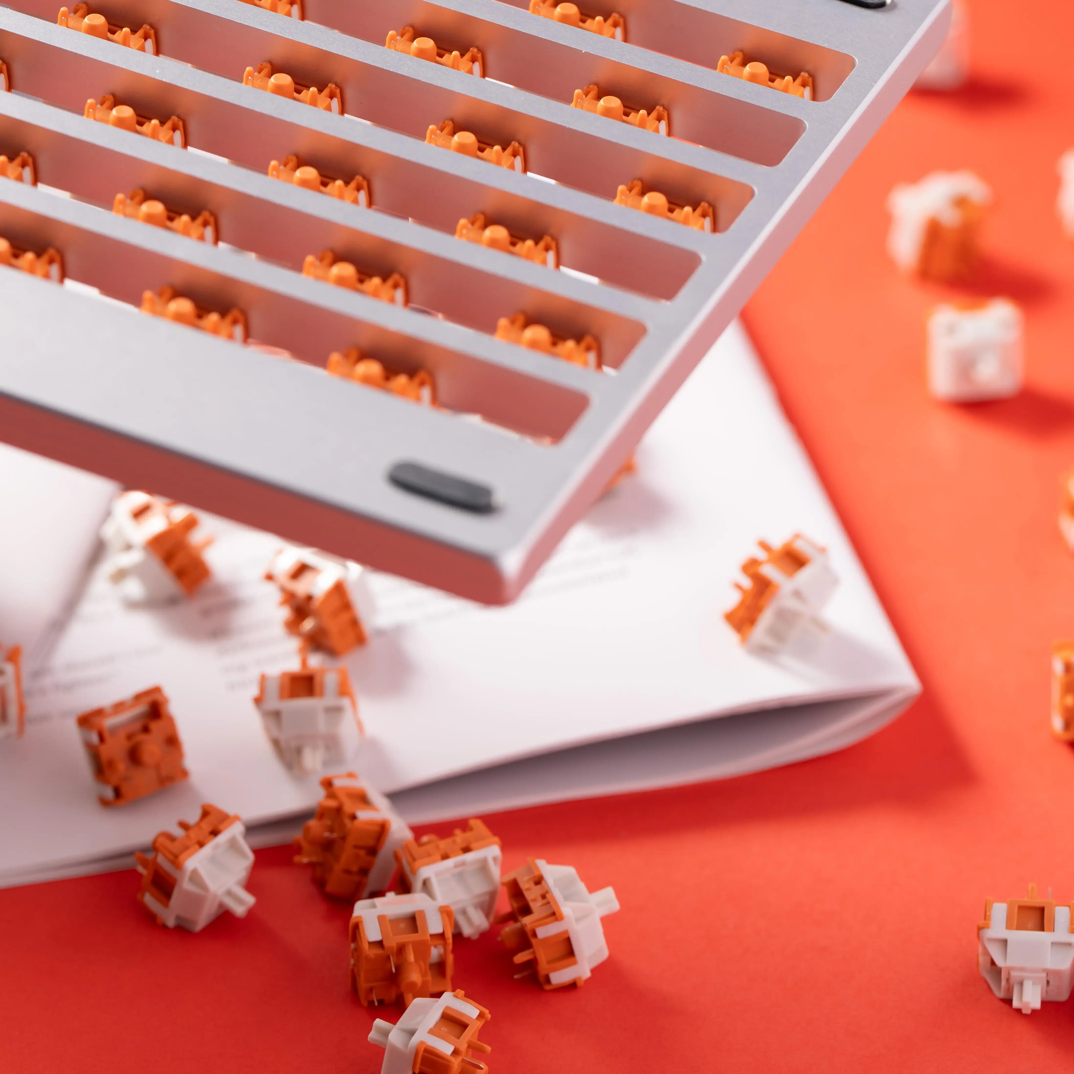 XLLAB x HMX interruptor de cítricos vintage, Interruptores lineales plateados, interruptores de teclado DIY, fuerza de accionamiento de 48g, vástago T3 - imagen 3