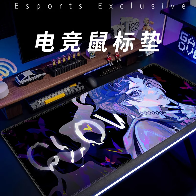 Valorant-alfombrilla de ratón personalizada para ordenador portátil, alfombrilla de goma para escritorio, teclado de Anime, accesorios para juegos, regalos - imagen 3