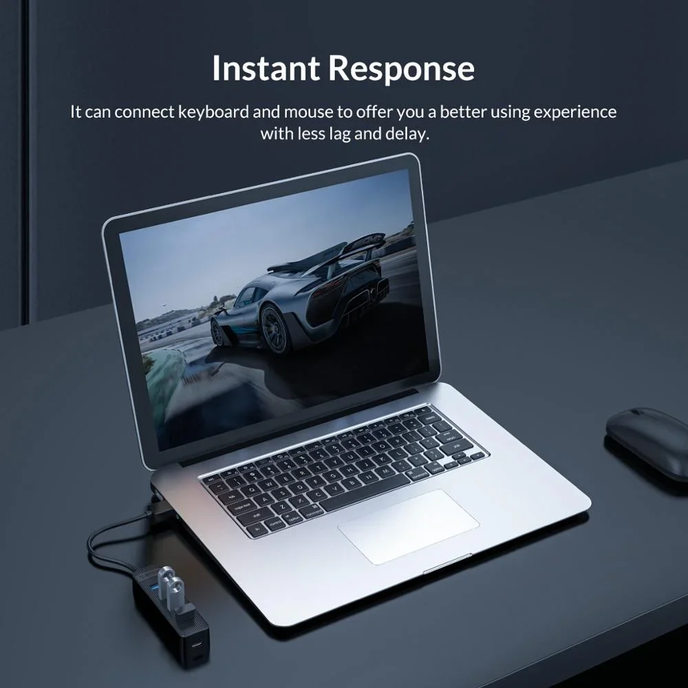 ORICO-HUB USB 3,0 con fuente de alimentación tipo C, Puerto 4/7, divisor USB 3,0, adaptador OTG, estación de acoplamiento para accesorios de ordenador - imagen 5