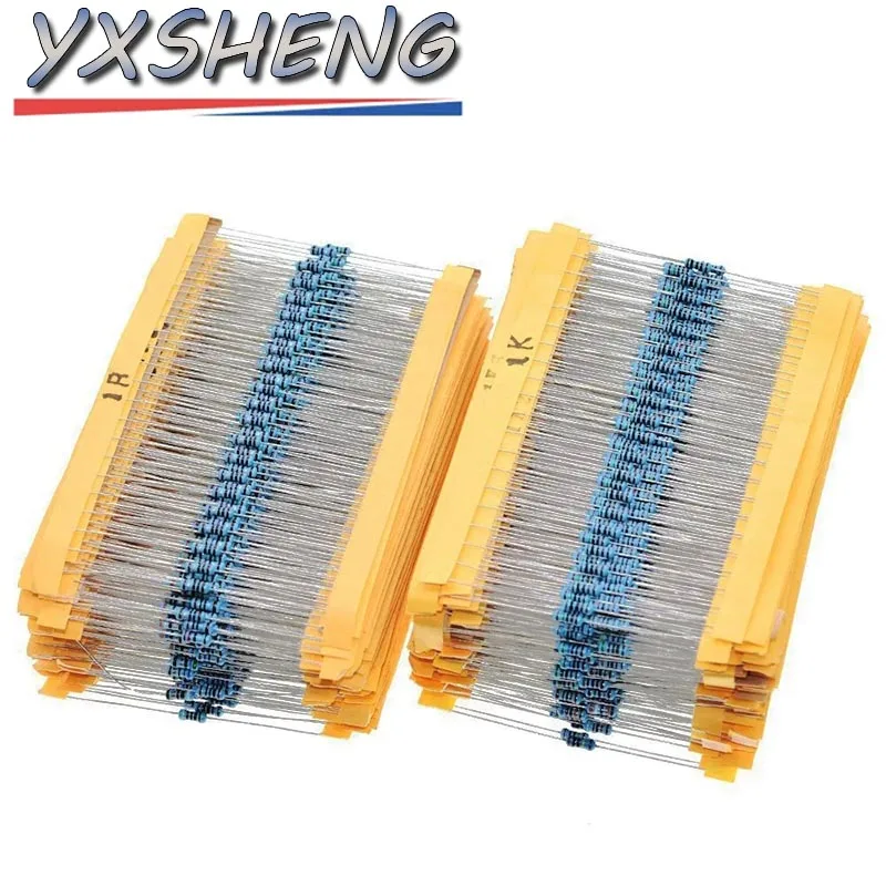 2600 unids/set 130 valores 1/4W 0,25 W 1% resistencias de película metálica paquete surtido Kit con caja lote resistencias surtido Kits - imagen 3