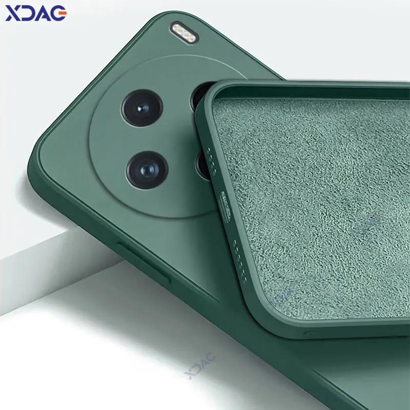 Funda de teléfono de silicona líquida cuadrada de lujo para VIVO X200 Pro Mini 5G 360 funda protectora suave a prueba de golpes VIVOX200Promini Bag - imagen 2
