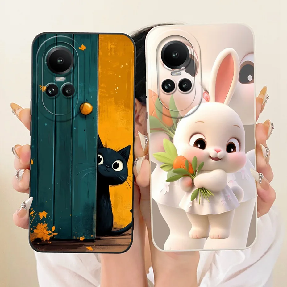 Nueva funda de teléfono de moda para OPPO Reno10 / Reno10 Pro / Reno10 Pro + fundas de silicona suave para Reno 10Pro Plus 5G parachoques a prueba de golpes - imagen 2