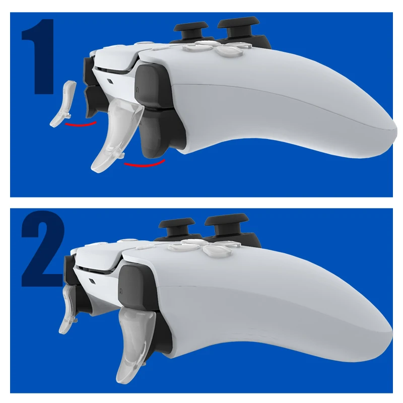 DATA FROG L2 R2 botones extensiones de disparo palo de pulgar para controlador de mando PS5 tapa de empuñaduras de pulgar antideslizante para accesorios de PS5 - imagen 3