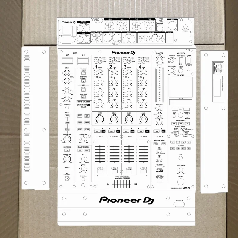 Pioneer DJM-A9 Mezclador A9 Película Película protectora completamente cerrada Material importado Blanco fino mate alambre dorado recortado - imagen 3