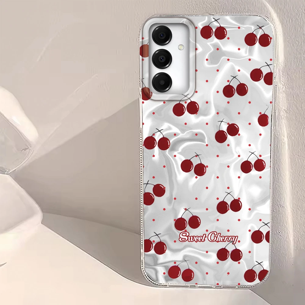 Funda de teléfono para Samsung Galaxy A55 A56 A36 A26 A16 A53 A06 A14 A24 A34 A54 A15 A25 A35 A12, fruta cereza de verano - imagen 2
