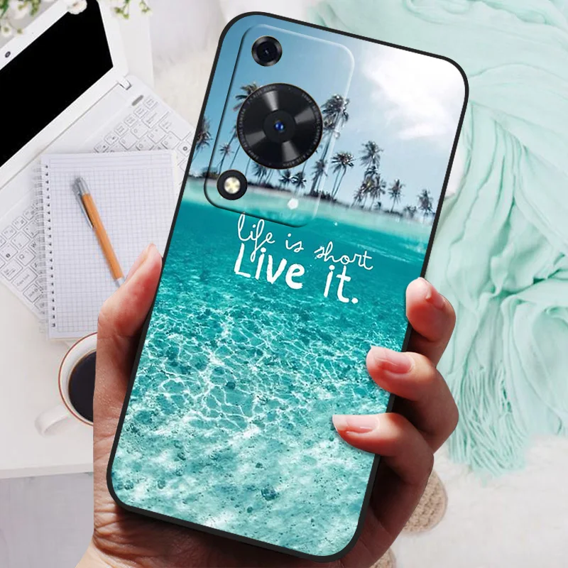 Para Huawei Nova Y72s Y72 4G funda negra León Lobo fundas traseras suaves de silicona para Huawei Nova Y63 funda protectora para teléfono - imagen 2