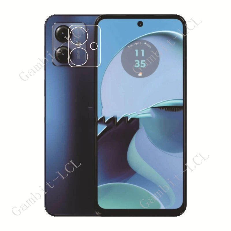 2 uds lente de cámara 3D vidrio templado para Motorola Moto E13 G24 G53 G54 5G Power G23 G13 G14 G84 G73 película protectora trasera - imagen 2