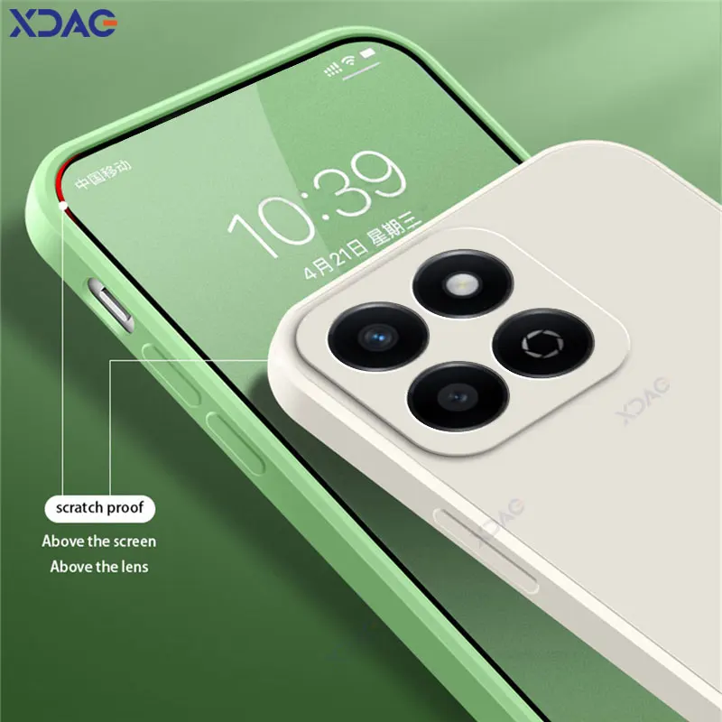 Fundas de lujo para teléfonos móviles de doble capa para Honor Play 60 Plus 5G 360, fundas traseras cuadradas suaves de silicona líquida, Coque HonorPlay60Plus - imagen 5