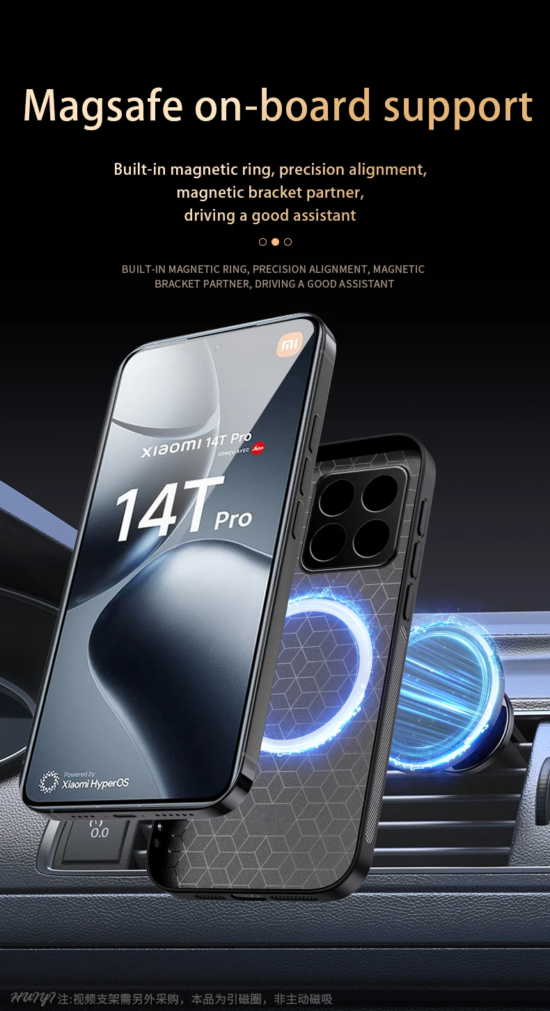 Para Xiaomi Mi 14T Pro funda suave PU piel imán funda protectora trasera para Xiaomi Mi 14t Mi14t Pro funda completa para teléfono - imagen 3