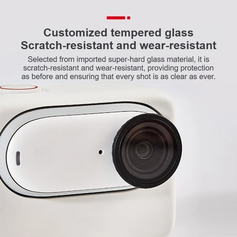 Protector de lente para Insta360 GO 3S, vidrio templado antivaho y antiarañazos, Protector de lente de cámara de vidrio óptico de liberación rápida - imagen 2