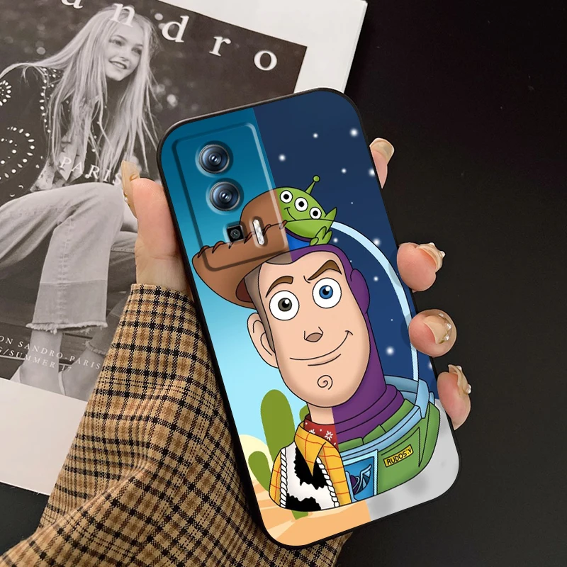 Toy Story-funda de teléfono de dibujos animados de Disney, carcasa negra para Xiaomi Redmi 9A 9C 9AT 10C 9 9T 10 12C 13C A3 12 K60 A1 K50 K40 5G - imagen 2