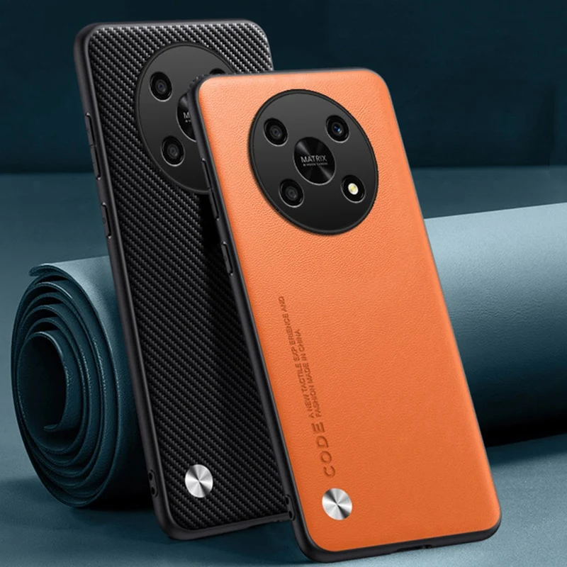 Funda de cuero PU de lujo para Honor Magic 4 Lite 5G, funda trasera de silicona a prueba de golpes, funda protectora para teléfono para Honor X9 5G X30 X40 GT