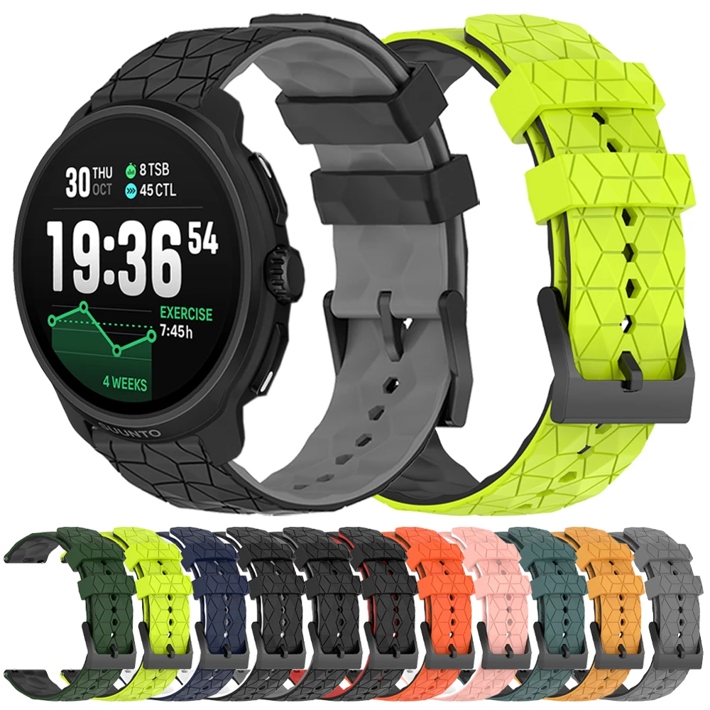 Correa de silicona para reloj SUUNTO RACE 2/S 9 PEAK PRO/DLC OCEAN VERTICAL RUN, correa de repuesto para pulsera Polar Vantage V3 M2 M3 de 22mm