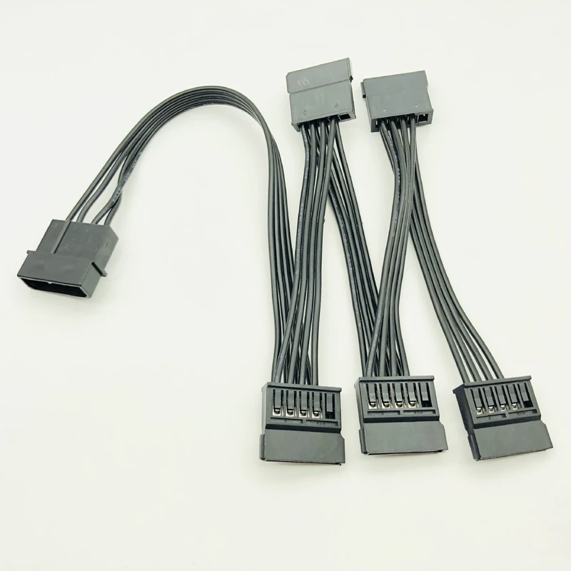H1111Z para servidor de PC DIY, alimentación de 4 pines a 15 pines, 60CM, Molex, 4 pines, IDE, 1 a 5, SATA, 15 pines, Cable divisor de fuente de alimentación para disco duro - imagen 5