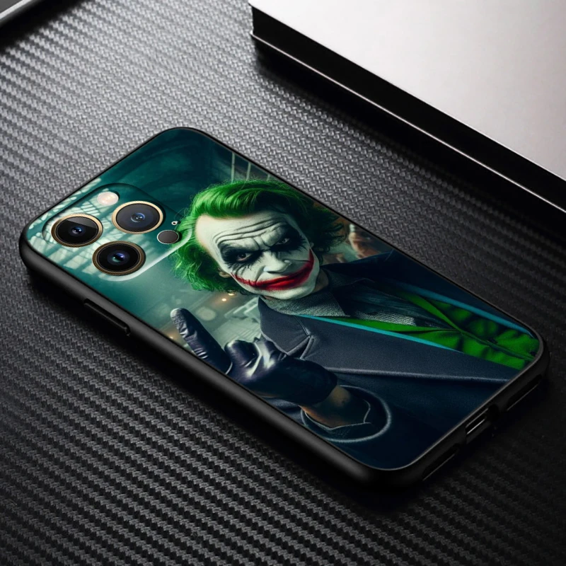T-The J-Jokers Art Fashion para iPhone 15 14 13 12 11 XS XR X 8 7 SE Pro Max Plus Mini funda negra para teléfono - imagen 4