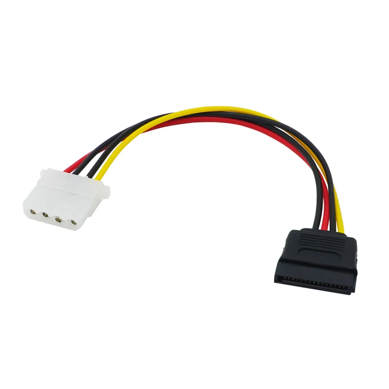 SATA 15pin hembra a Molex DIE 4Pin hembra SATA disco duro extensión de alimentación Cable para HDD SSD Cable de alimentación - imagen 2
