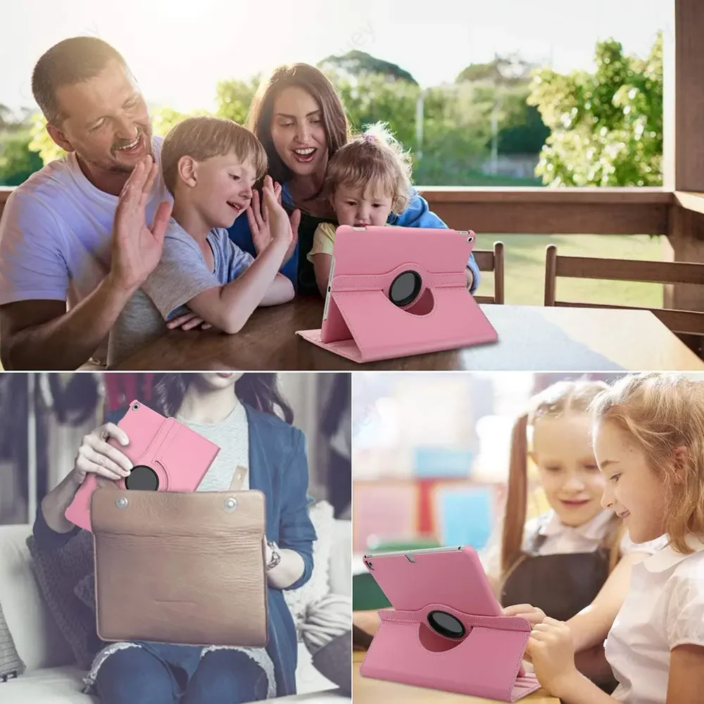 Funda para iPad Air4 Air5 10,9 "10ta generación Pro11 Pro10.5 Air1 Air2 9,7" iPad 10,2 "funda protectora con soporte giratorio de 360 grados - imagen 3
