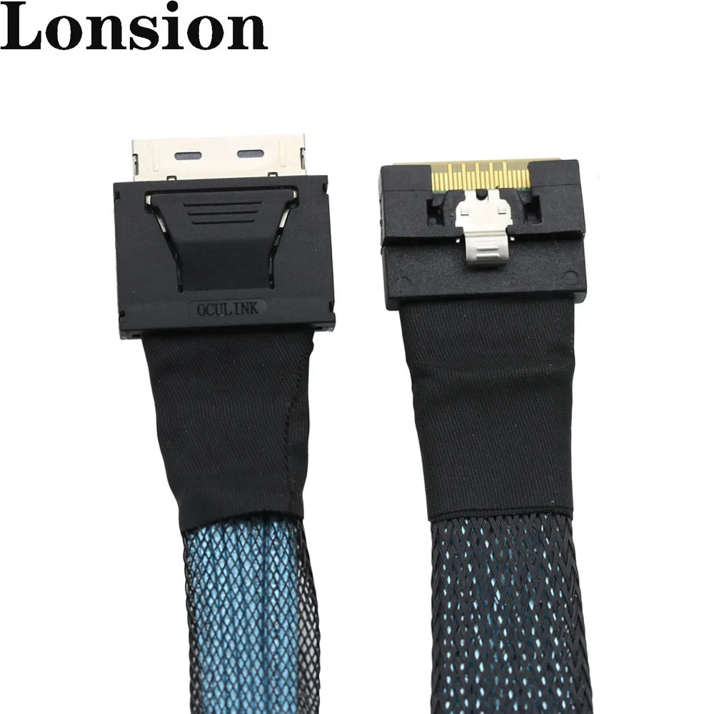 Cable interno de servidor duradero PCIE GEN 4 SlimSAS 8654 a OCulink 8611 8i flexible - imagen 4