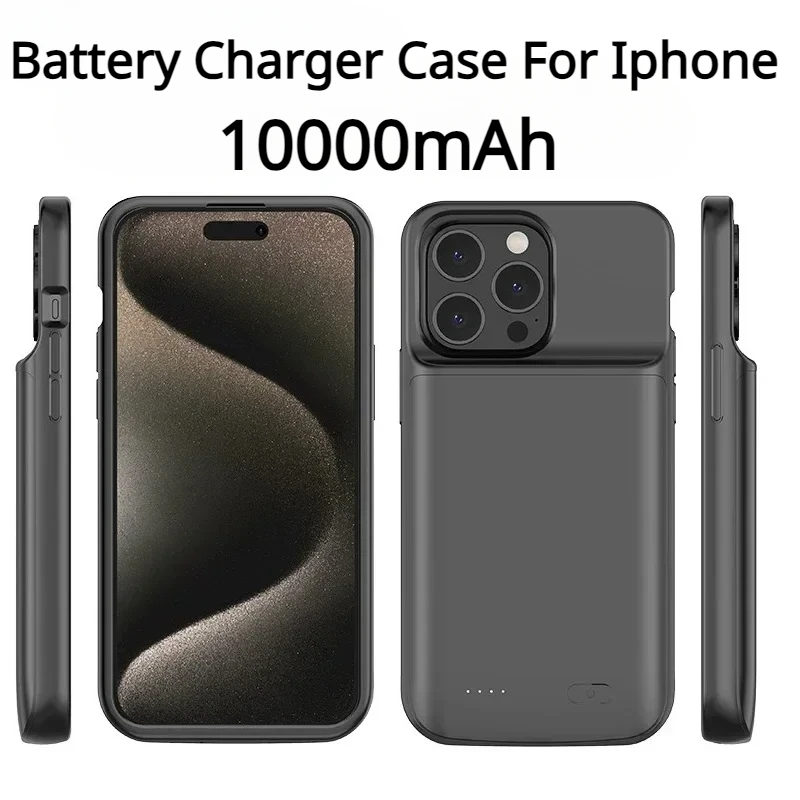 Funda de cargador de batería para Iphone 14 Plus, 15 Pro, 12 Pro Max, 11 Pro, X, XS, XR, XS Max, 6, 6S, 7, 8 Plus, 10000Mah