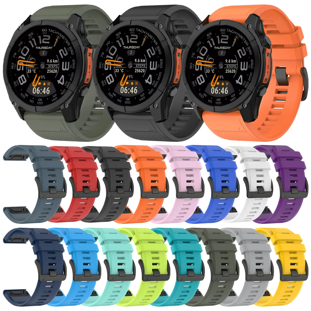 Correa de reloj QuickFit de 22mm y 26mm para Garmin Fenix E 8, 47mm, 51mm, 7, 7X6, 6X/Epix Pro/Enduro 3/Fenix5, pulsera oficial de silicona