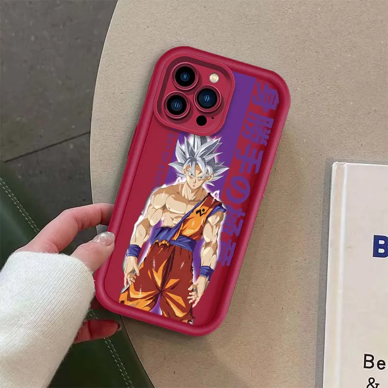 D-Dragon Ball Goku cubierta artística para Apple iPhone 17 16 15 14 13 12 11 Plus Pro Max caja de teléfono con escalera ocular - imagen 5