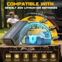 Inversor de coche 300 W, 20 V a 110/220 V con USB y toma americana
