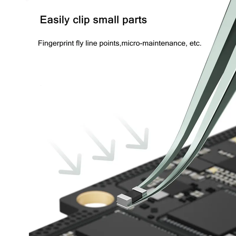 Pinzas de aleación de titanio no magnéticas B & R TF-11 TF-15, Clips de sujeción de línea de mosca de huellas dactilares, placa PCB de teléfono móvil Ultra afilados - imagen 5
