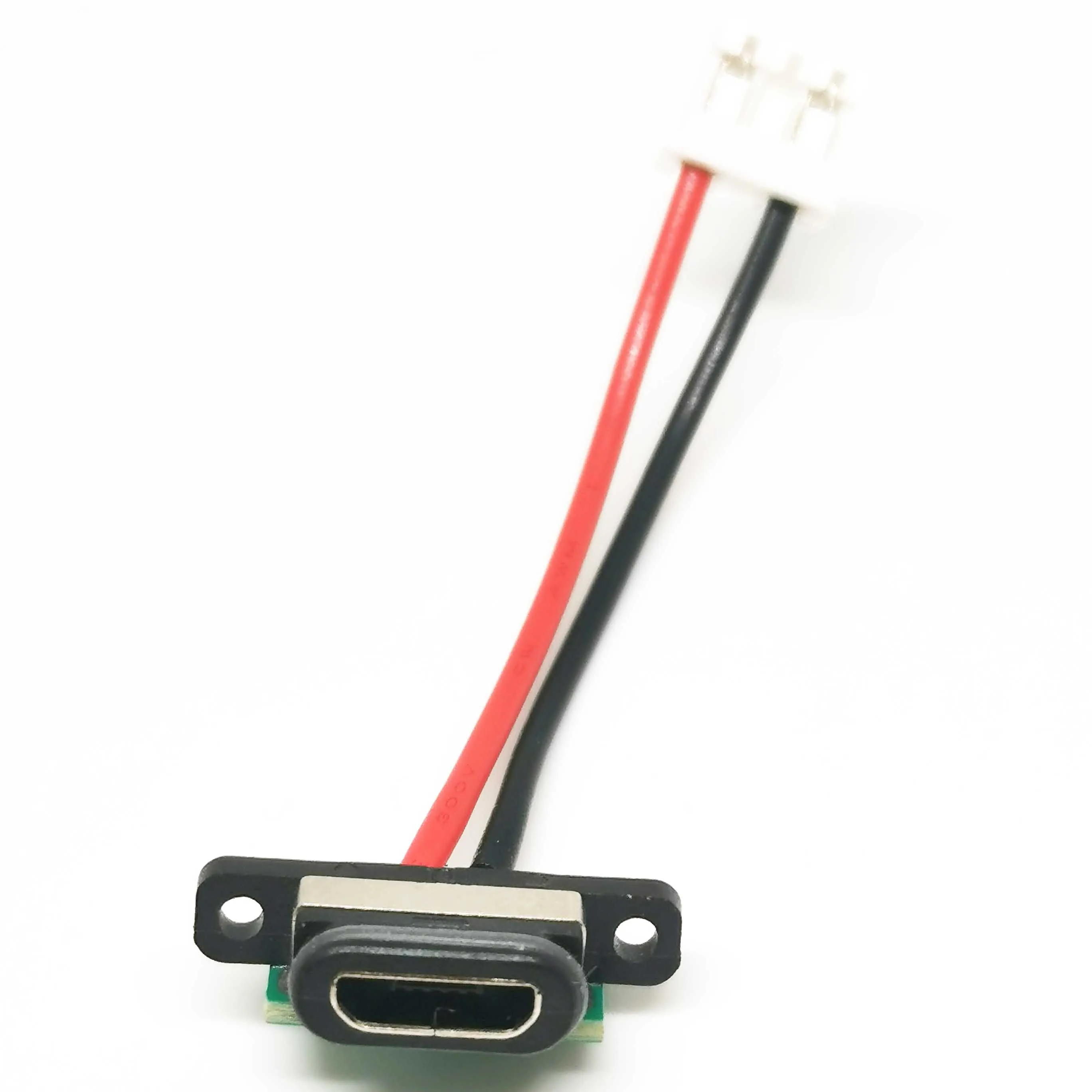 Conector Micro USB hembra con orificio para tornillo, base de carga de energía impermeable con Terminal de Cable, 1-10 Uds. - imagen 5