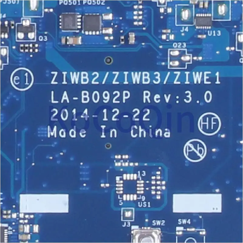 Placa base para portátil LENOVO Ideapad B50-70, I3-4005U, 5B20H7510511, ZIWB2/ZIWB3/ZIWE1, LA-B092P, SR1EK, DDR3 - imagen 4