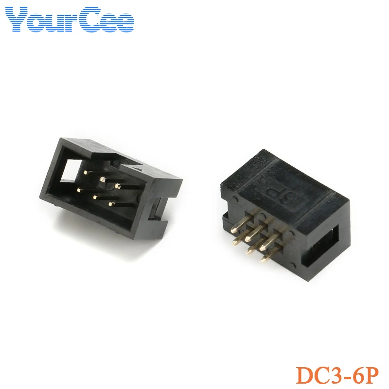 10 Uds DC3 DC2 JTAG Socket ISP conector de 2,54 MM doble fila recta/pin curvo 6P 8P 10P/10PL 14P/14PL 16P/16PL 20P/20PL 26P/26PL - imagen 5