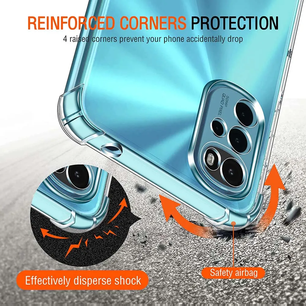 Funda transparente con bolsa de aire de 1,5 MM de espesor para Motorola Moto G10 G20 G30 G13 G14 G15 G22 G31 G41 G60 G54 G53 G55 G71 G85 cubierta a prueba de golpes - imagen 2