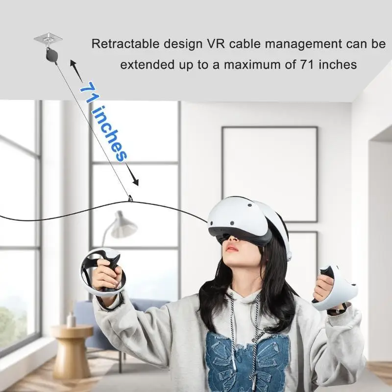 Accesorio retráctil realidad virtual con polea techo del sistema gestión cables R53C - imagen 3