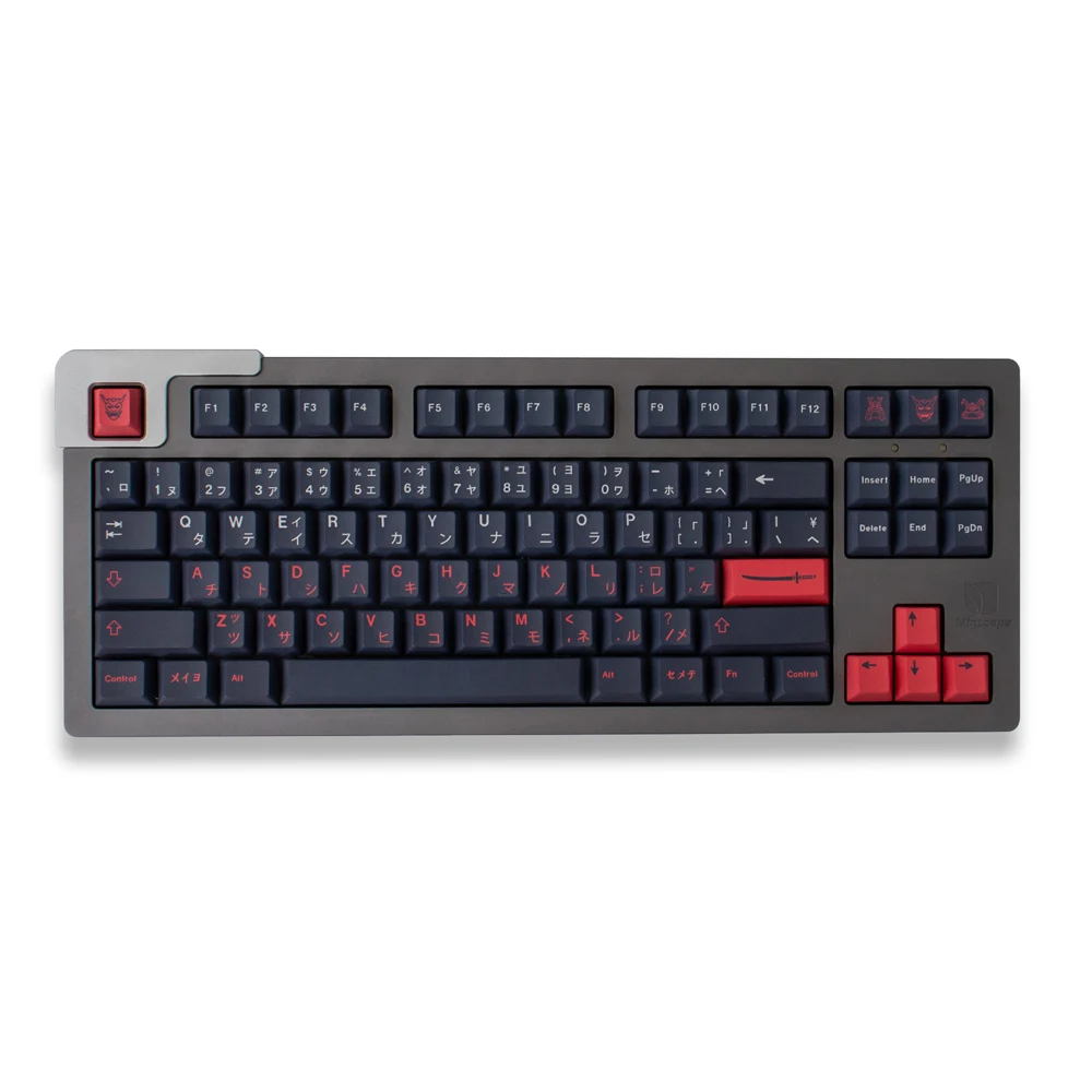 GMK Bushido-teclas para teclado mecánico PBT Dye Sub, teclas de 137 teclas, perfil de cereza, Color gris oscuro, juego de PC personalizado, GK61, Anne Pro 2