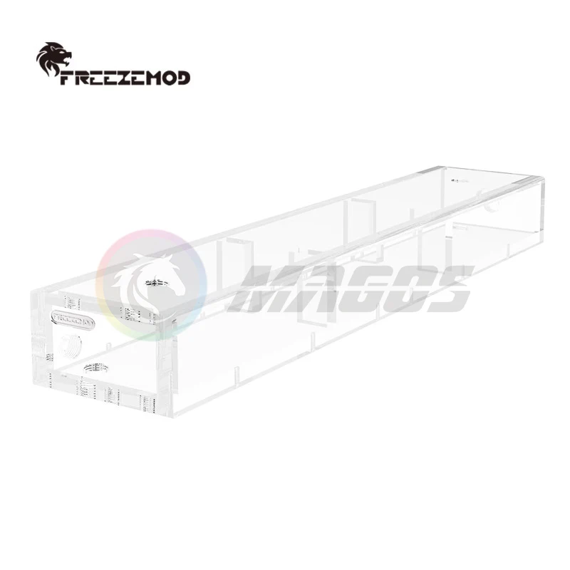 FREEZEMOD Depósito de enfriamiento por agua Tira larga Tanque de agua transparente acrílico industrial, Gran capacidad 10 mm de espesor 1000 ml S-H-SX - imagen 4