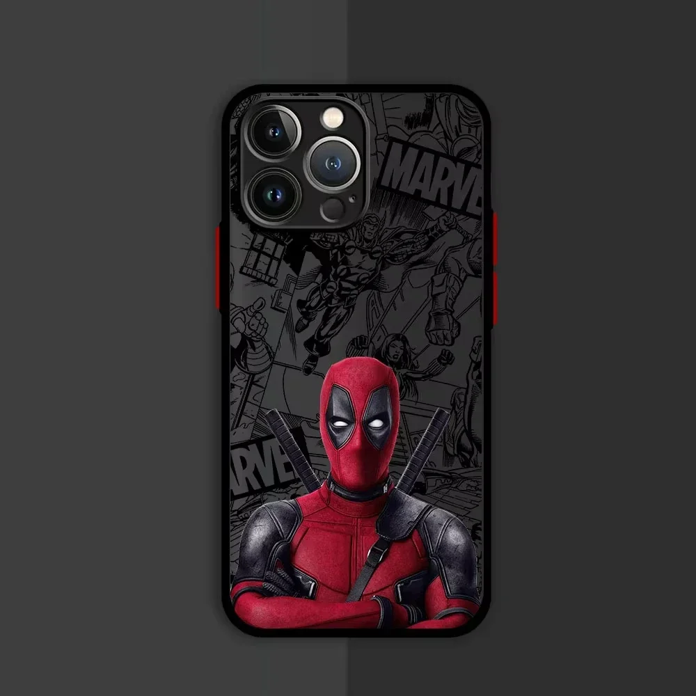 Funda mate de lujo para PC dura de Marvel Deadpool para iPhone 16 15 XR X 14 16 Plus XS Max Mini 15 16 Pro Max 12 11Pro 7 8 Plus SE - imagen 5