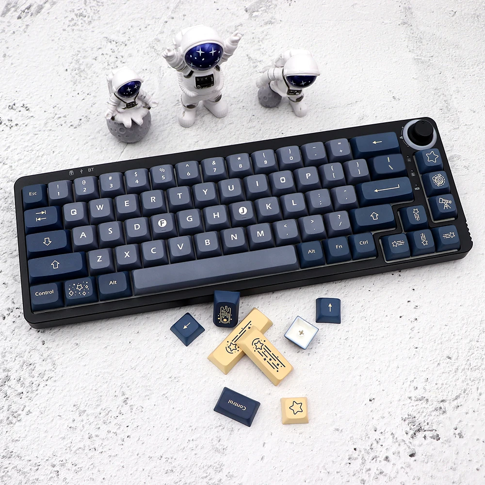 XDA-Teclado mecánico Stargaze DYE SUB, accesorio para gk61/rk61/64/68/84/980/104, gmk, 7u, 2.25u/2.75u, espacio dividido